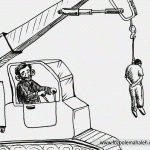 Ahmadinejad executes a political prisoner using a crane