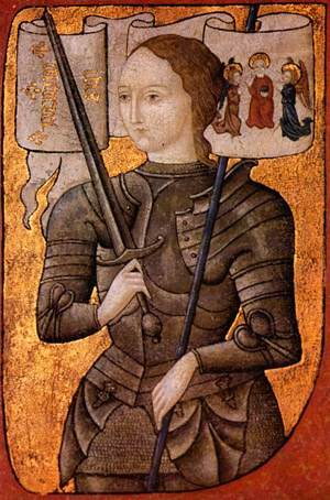 ژاندارک، کشاورز زاده ای  که توانست سپاه انگلیس را از شهرهای فرانسه بیرون راند، و موجب بازگشت و رسیدن شارل هفتم  به تاج و تخت فرانسه شد.