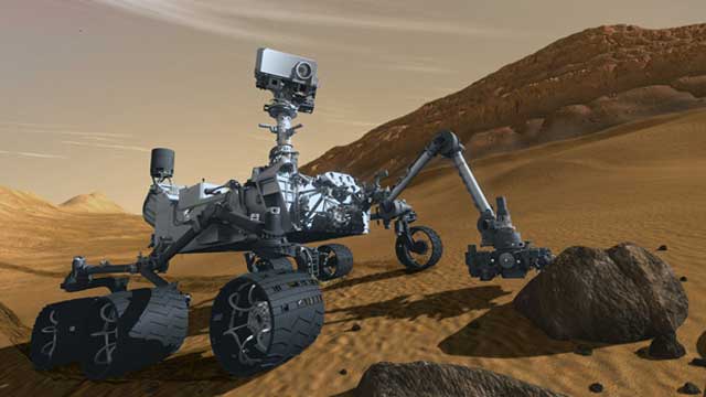 این جستجو گر به نام "کنجکاو" امروز  ۱۶ مرداد ۱۳۹۱ بر سطح کره مریخ نشست و نخستین تصویر های خود را به زمین فرستاد.