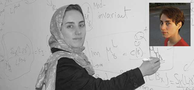 مریم میزاخانی،  ریاضی دان نابغه ایرانی که موجب افتخار همه ما، و خار چشمی است برای آخوندهای زن ستیز بیگانه پرست.
