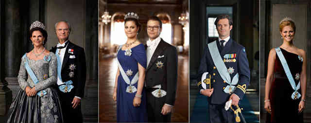 فرتور خاندان سلطنتی سوئد را نشان می دهد، حکومت سوئد یک پادشاهی مشروطه است.