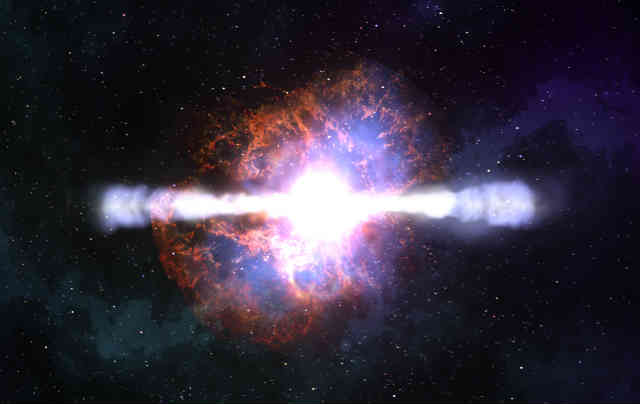 در تصویر انفجار ناشی از تولد یک سیاهچاله را می بینید!