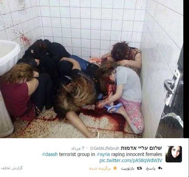 این صحنه خوفناکی است از تجاوز لشکریان اسلام داعش به زنان در سوریه و کشتار دسته جمعی آنان. آیا به راستی سوای دین اسلام در هیچ مرام و مسلکی می توانید شاهد چنین جنایت هایی باشید؟!.
