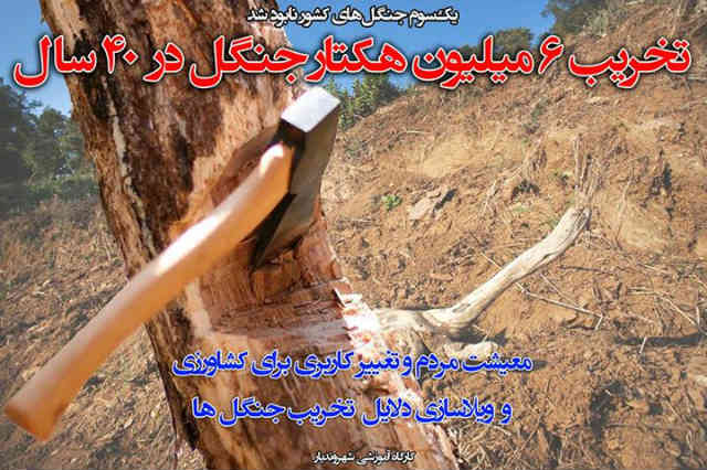در طی چهار دهه گذشته، شش میلیون هکتار از جنگل های کشور ویران شده است! نقش مردم ایران در این فاجعه زیست بومی، چه بوده است؟