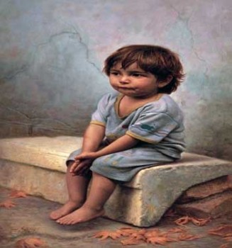 نقاشی چهره کودک پسرانه